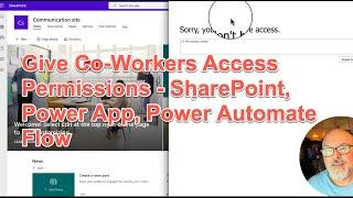 SharePoint, Power App, Power Automate Flow - Permissions Walk through