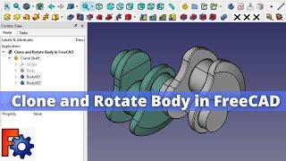 Clone and Rotate body in FreeCAD | FreeCAD Tutorial | FreeCAD Clone Body | FreeCAD Draft Workbench |