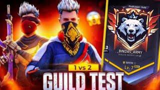 FREE FIRE LIVE 1 VS 2  GUILD TEST  Live Stream#freefirelivestreem