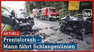 Frontalzusammenstoß auf B255 bei Bischoffen | hessenschau