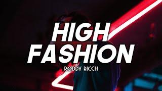 Roddy Ricch - High Fashion (Clean - Lyrics) ft. Mustard