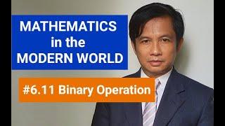 Binary operation (Mathematics in the Modern World, GE Curriculum Higher Education)