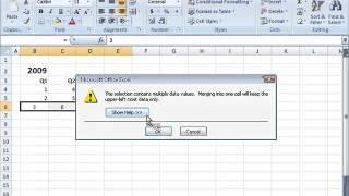 Microsoft Excel - How to merge cells or split merged cells