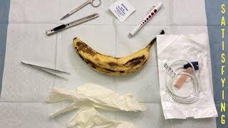 [ASMR] Surgery On Banana *Satisfying*