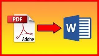 How to convert PDF into a DOC Word document (No software) - Tutorial