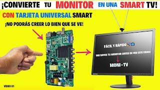 "¡Convierte tu Monitor en una Smart TV con una Tarjeta Universal! Paso a Paso "