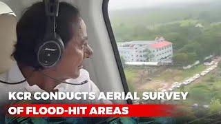 Telangana Chief Minister KCR Conducts Aerial Survey Of Flood-Hit Areas