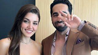Hande Erçel and actor Ayushmann Khurrana teach each other movie lines in Turkish and Hindi 