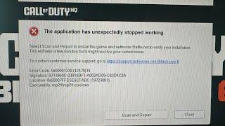 Fix Call of Duty Black Ops6 The application has unexpectedly stopped working. Error Code: 0x00001338