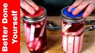 Fermenting Pink Turnips with the Masontops Fermentation Kit