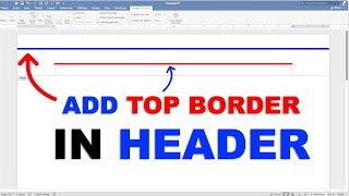 How To Add a Top Border In Word