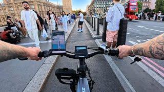 Sunday Night Delivering On My E-Bike - Westminster Bridge Cycle Lane Is DANGEROUS!