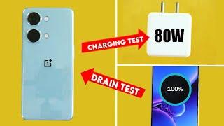 Oneplus Nord 3 Battery Drain Test 100% to 0% || Oneplus Nord 3 Charging Test 0% to 100%