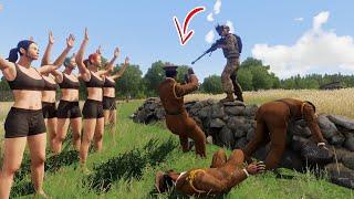 TOUGH! 200 Troops cannot stop the Ukrainian Sniper from killing the Russian Generals - Arma 3