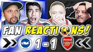 ARSENAL FANS FURIOUS  REACTION TO BRIGHTON 1-1 ARSENAL | PREMIER LEAGUE FAN REACTIONS