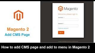Add CMS Page | Category Menu in Magento 2