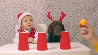 The FUNNIEST Christmas Game Ever with Baby Santa and His Dog