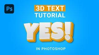 How To Create 3D Text in Photoshop (EASY)