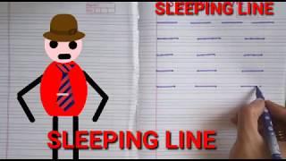 Sleeping line|| learn to draw sleeping line||how to draw sleeping line||how to teach sleeping line