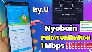 Nyobain Test Paket Unlimited By U 1 Mbps Unlimited Murah Update Terbaru 2024 | FUP 100 GB ?