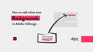 Add an Inline Background to text in Adobe InDesign