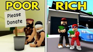 SON and DAD POOR to RICH in ROBLOX BROOKHAVEN RP...