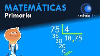 Aprende a dividir por una cifra sacando decimales en el cociente