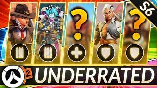 5 MOST UNDERRATED Heroes that are SECRETLY BROKEN - Overwatch 2 Season 6 Tier List Guide