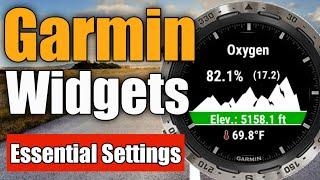 Garmin Widgets MUST HAVE setup