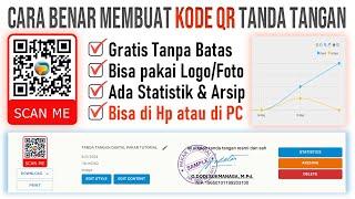 Membuat Kode QR Tanda Tangan Gratis Tanpa Batas