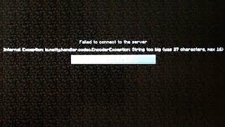 Minecraft failed to connect to the server