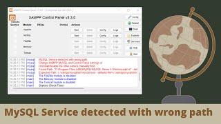 MySQL Service detected with wrong path | How can I change MySQL path in xampp?