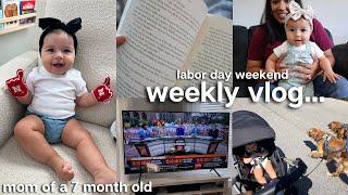 new mom vlog  how i'm feeling postpartum, lots of walks, back in my reading era, football is back!!