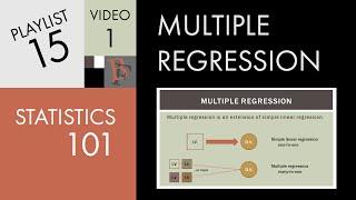 Statistics 101: Multiple Linear Regression, The Very Basics 