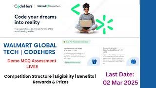 CodeHers 2025 Organized by Walmart Global Tech India for Engineering Graduates |