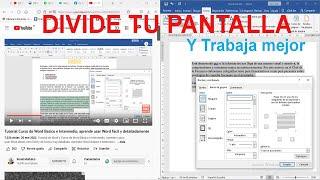 Dividir pantalla del Computador, Así aprenderás fácil desde los Video Tutoriales