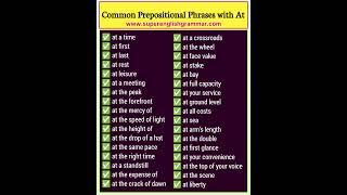 Prepositional Phrases With At #shorts #english #learnenglish