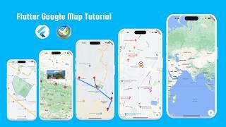 Flutter Google Maps Integration | Get Current Location, Marker, Info Windows Polygons, Polylines