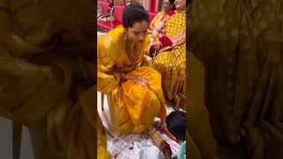 Ankita Lokhande applying Alta on her brother wedding | Star Celebrity