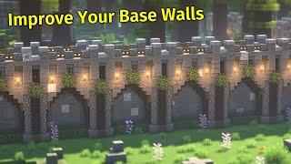 Improve Your Base With These 3 Simple Wall Designs for Survival Minecraft #2