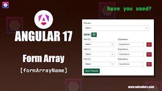 Angular Form Array #angular  #angular17 #wdcoders