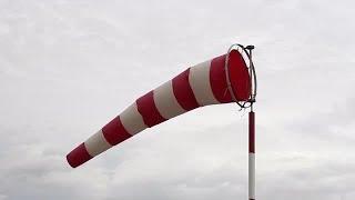 Windsock At The Airport Stock Video