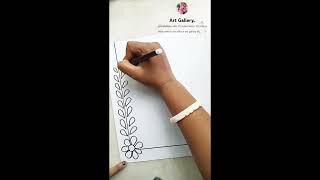 3 easy border design/border design for project/border design for school work#short #trending #viral