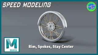 Speed Modeling | Rim, Spokes and Stay Center Modeling | Autodesk Maya | No1Trending