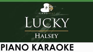 Halsey - Lucky - LOWER Key (Piano Karaoke Instrumental)