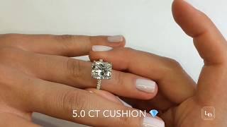 5.21 ct Cushion Diamond Engagement Ring