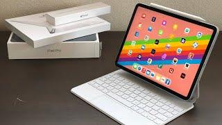 Unboxing iPad Pro M1 2021 + White Magic Keyboard + Apple Pencil