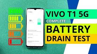 Vivo T1 5G Complete Battery Drain Test in Hindi | 100% to 0% Complete Test/ Battery Backup Review