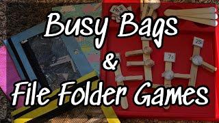 Homeschool | 1st Grade | Busy Bags and File Folder Games