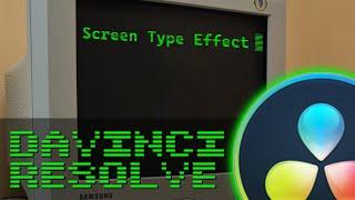 Screen Type Effect Davinci Resolve (Tutorial)